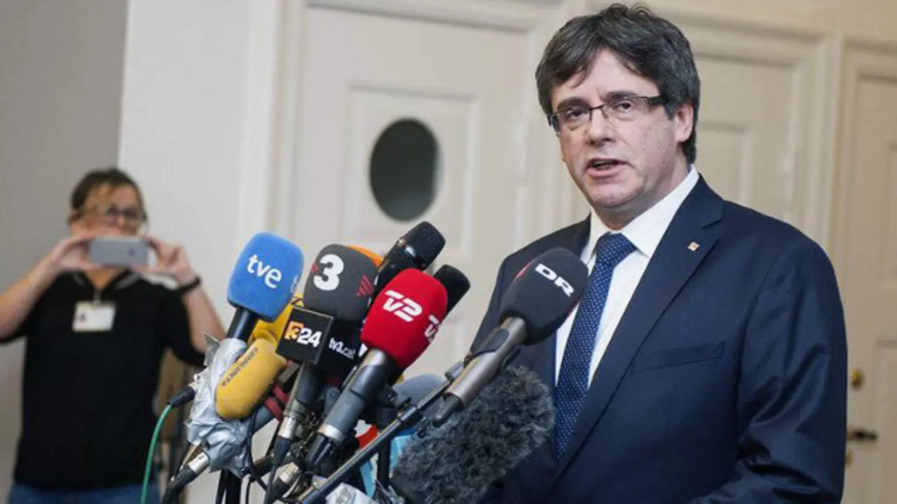 Puigdemont, en Copenhague. RICARDO RAMÍREZ