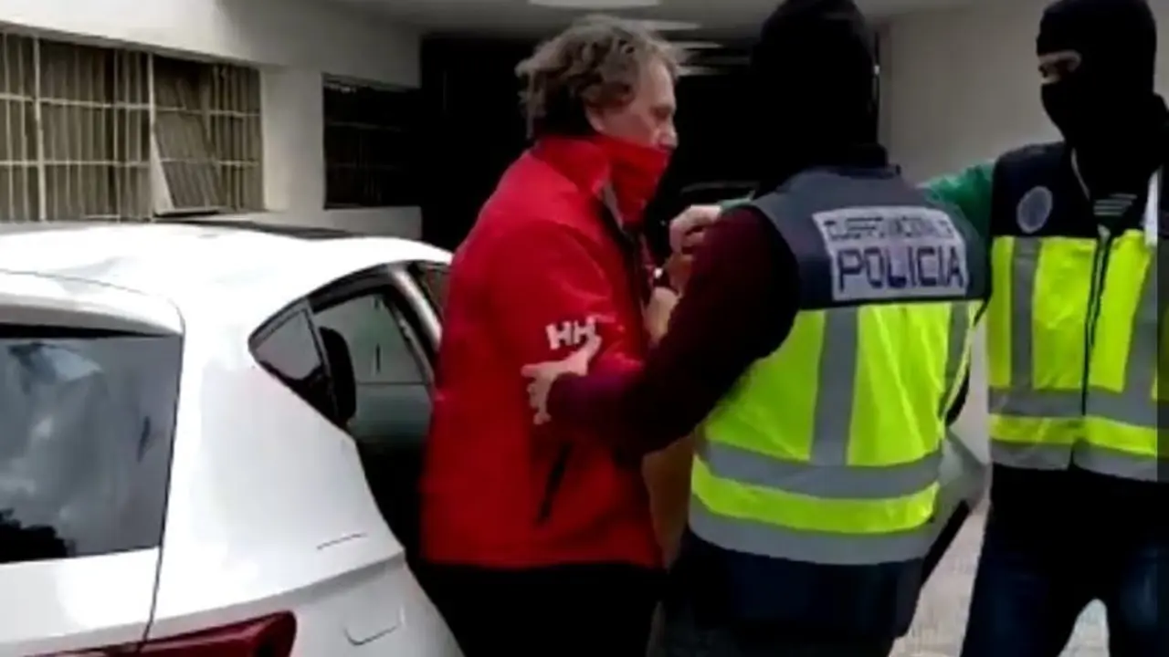 Sito Miñanco, tras su detención. GUARDIA CIVIL