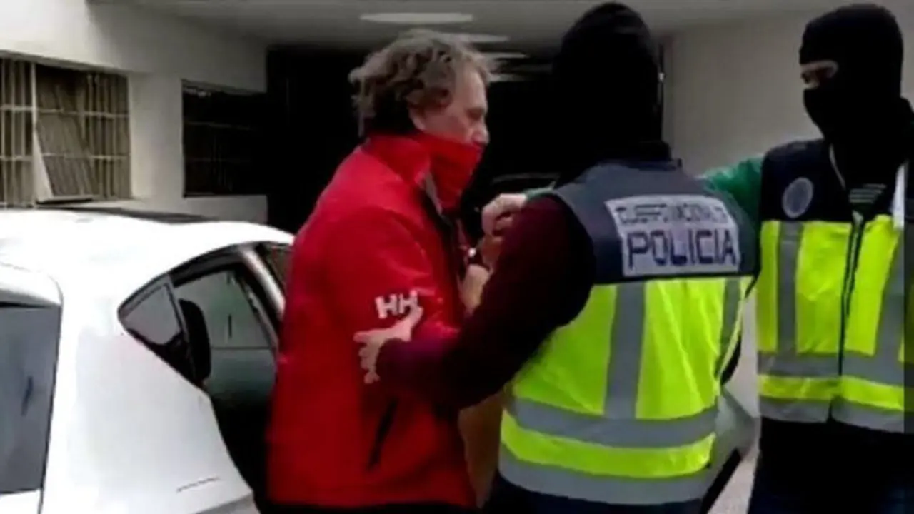 Sito Miñanco, tras su detención. GUARDIA CIVIL