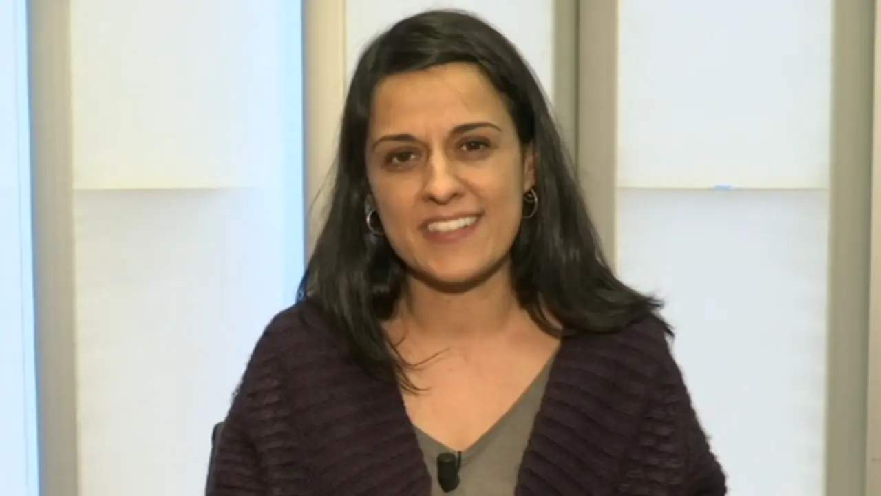 Anna Gabriel, en la entrevista concedida a TV3. TV3