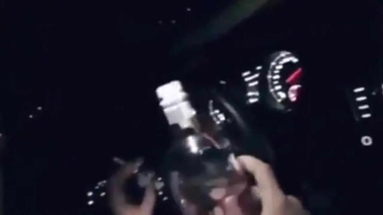 Captura del vídeo del infractor. YOUTUBE