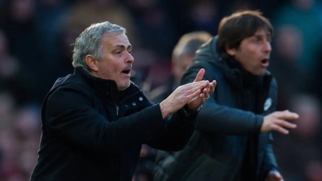 José Mourinho y Antonio Conte. EFE
