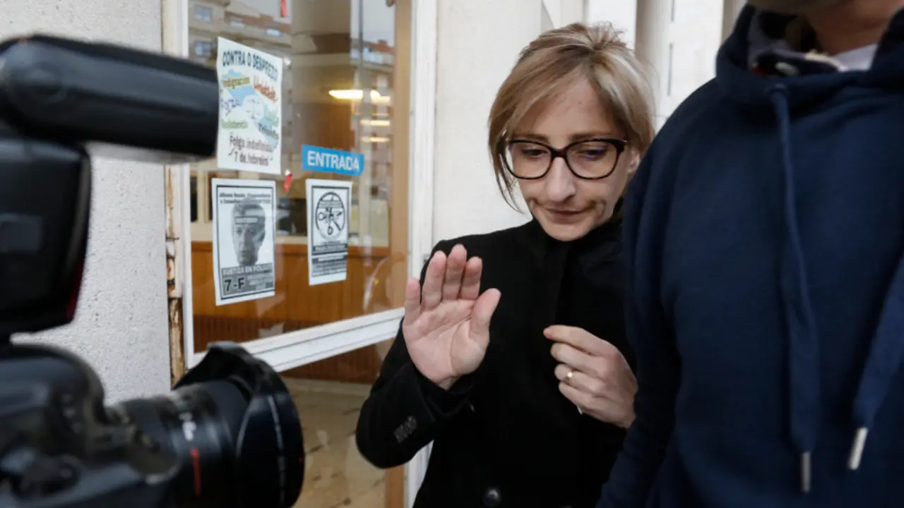 La viuda de Manuel Rivas, en A Parda. GONZALO GARCÍA