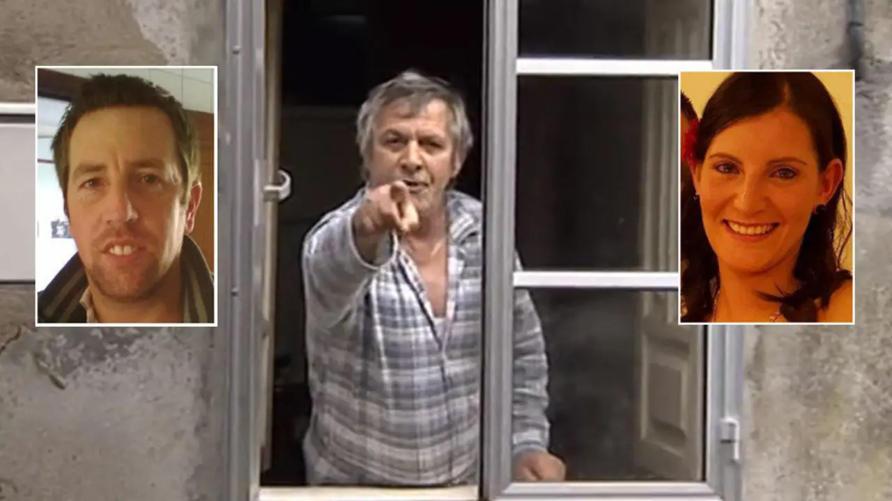 El Chicle y su mujer, sobre la imagen del padre de Abuín pidiéndole a la prensa que abandone su casa. RTVE