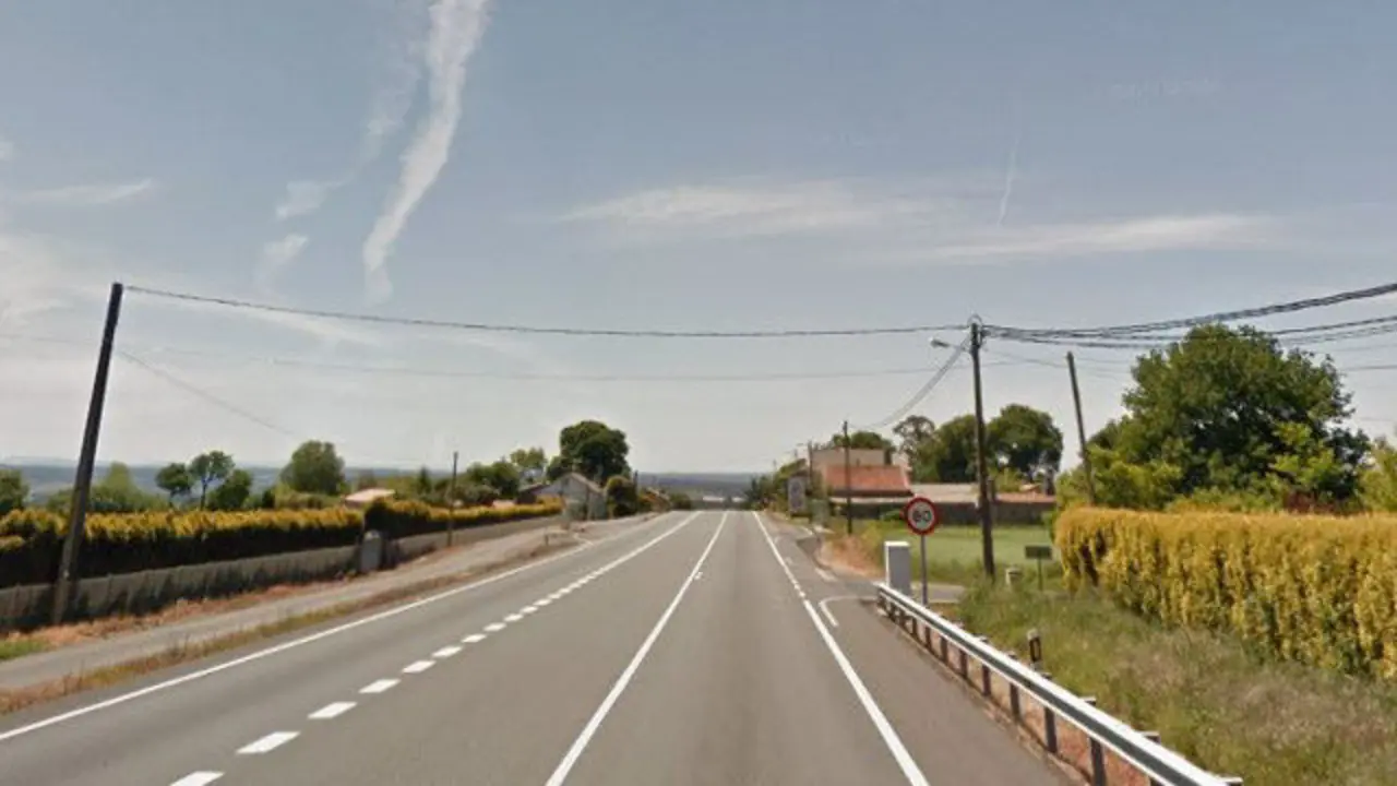 La N-634 a su paso por la parroquia de Cumbraos. GOOGLE MAPS