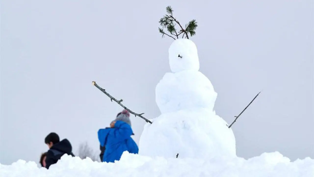 Nieve en O Cebreiro, este domingo. ELISEO TRIGO (EFE)