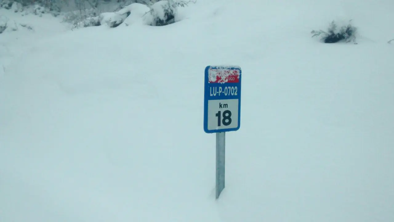 Cervantes rexistrou temperaturas baixo cero durante todo o día. A.R.