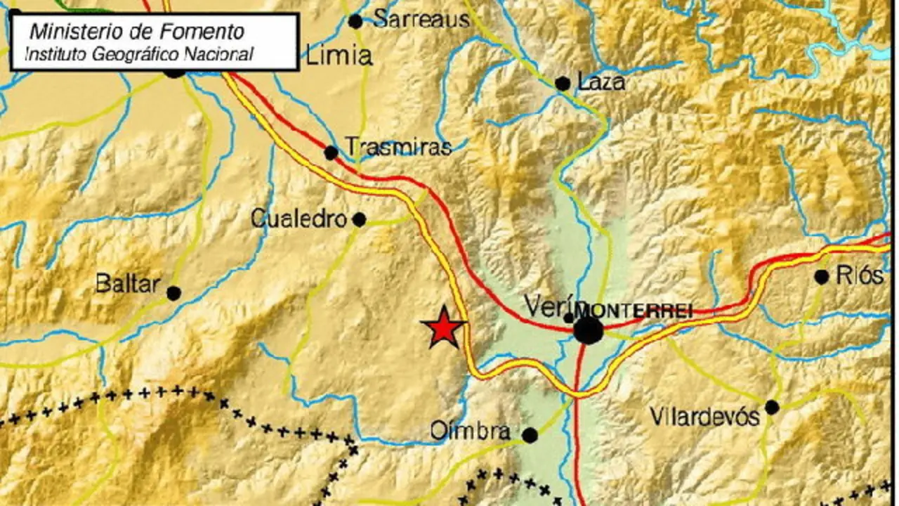 O epicentro do tremor de magnitude 2,6 situouse en Albarellos, Monterrei. EP