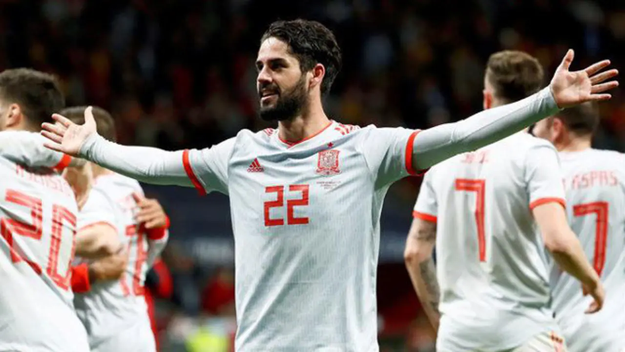 Isco celebra su tercer gol. MARISCAL