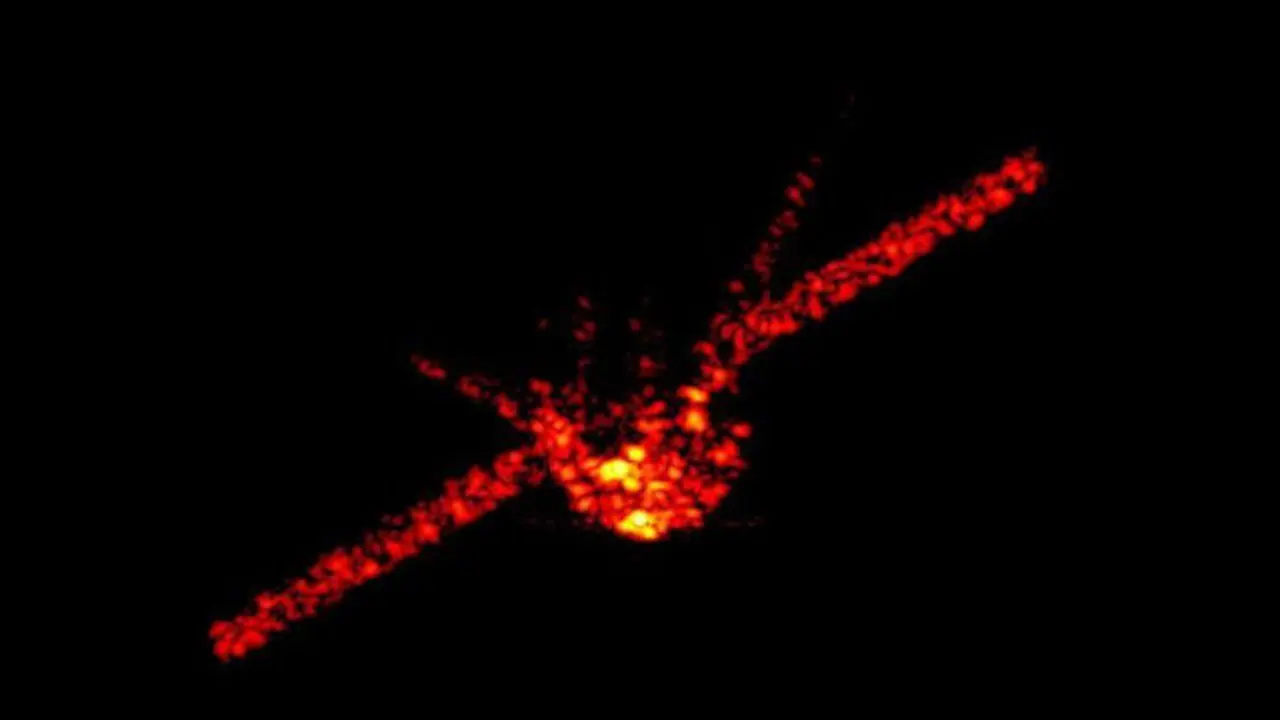 Una imagen de radar del Tiangong-1. FRAUNHOFER FHR