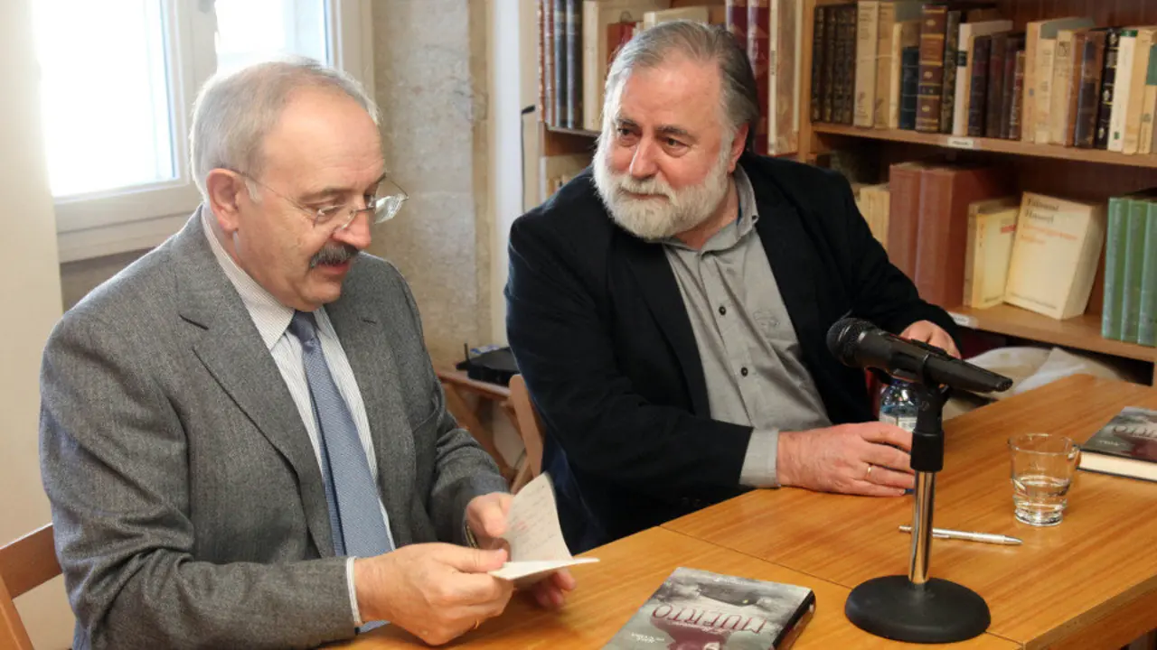 Ramón Villares y José de Cora. PEPE FERRÍN