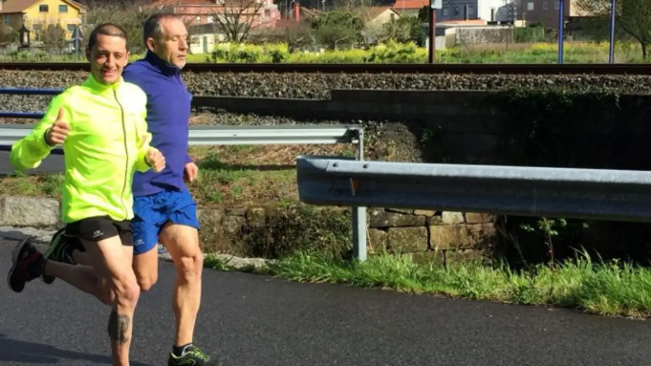 Eloy Iglesias en un entrenamiento. TWITTER