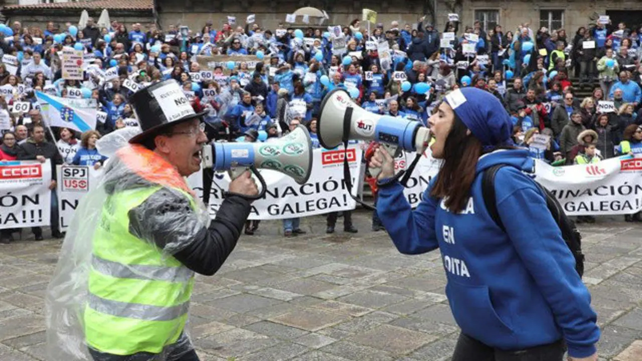 Manifestación de Xustiza en Santiago. XOÁN REY (EFE)