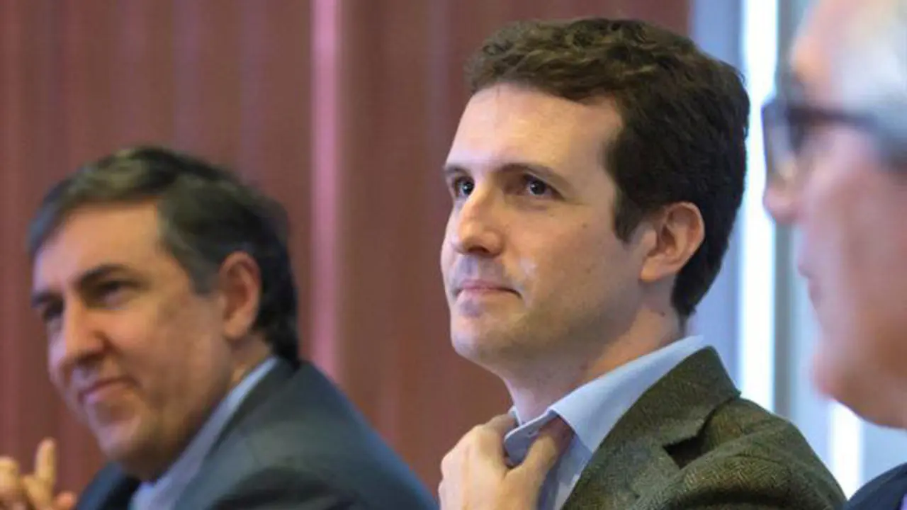 Pablo Casado, en una rueda de prensa reciente. RAÚL SANCHIDRIÁN