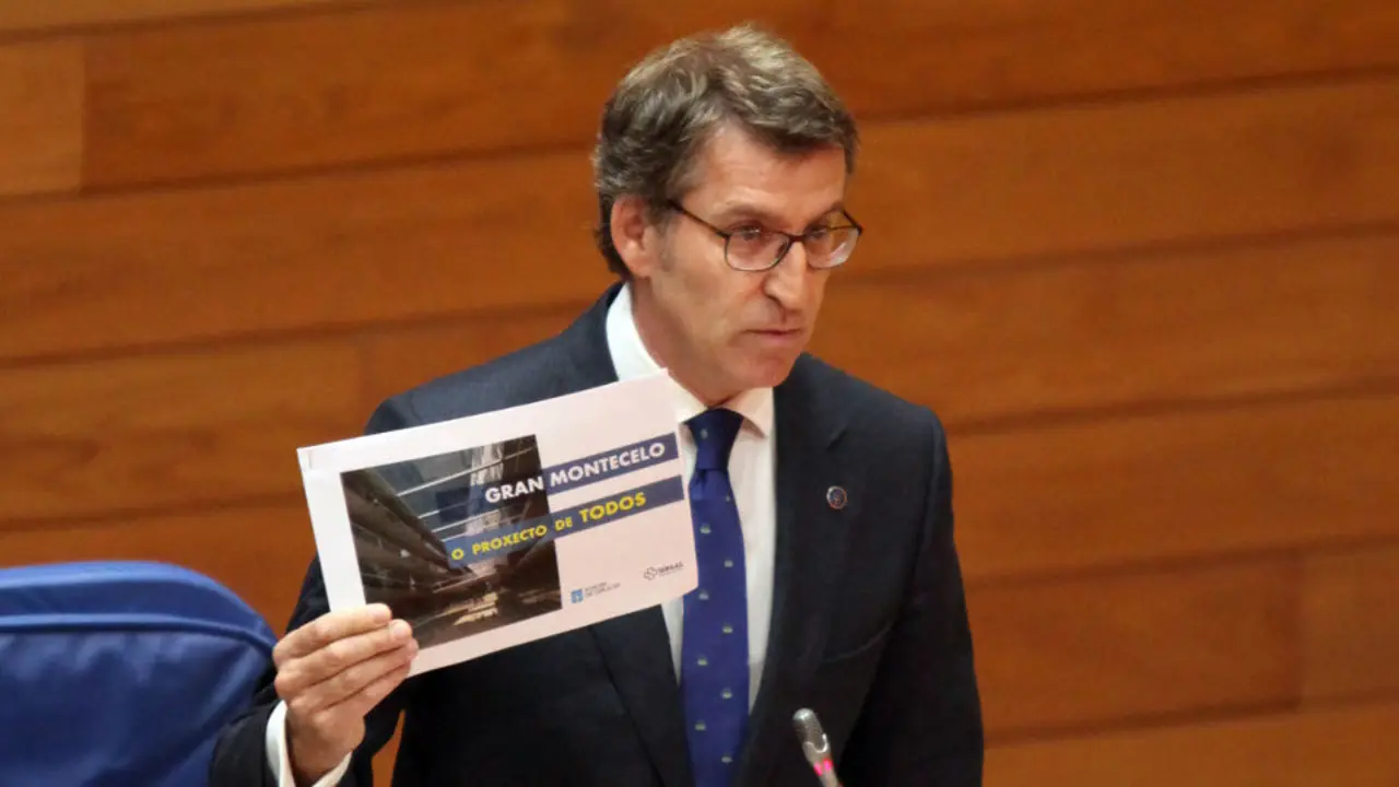 Feijóo, durante la sesión de control. PEPE FERRÍN