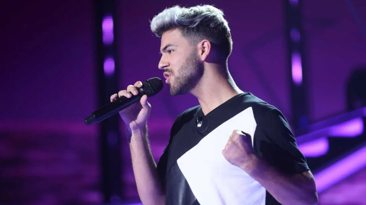 Agoney, durante una de sus actuaciones en 'OT'. TVE