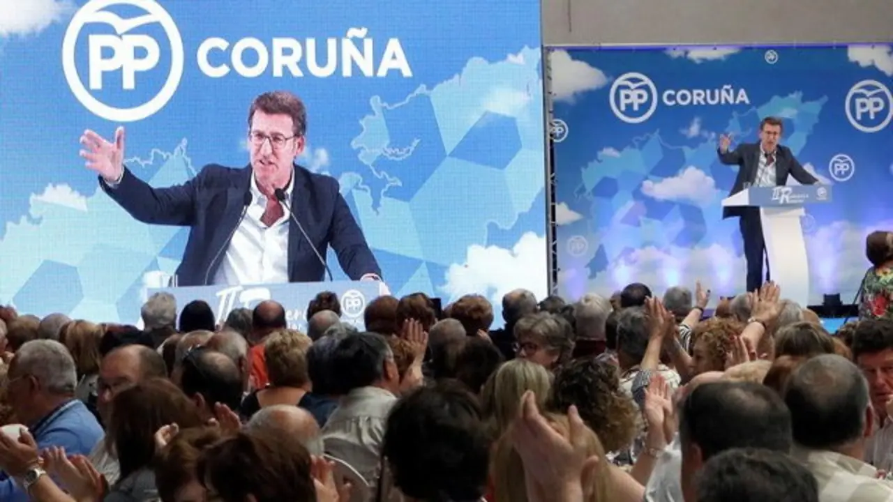 Alberto Núñez Feijóo, na Romaría popular do PP de A Coruña. XOÁN REY