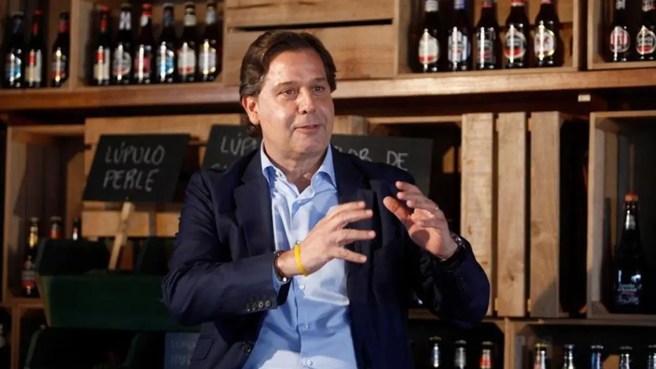 O conselleiro delegado de Hijos de Rivera, Ignacio Rivera, durante a presentación dos resultados da compañía, este venres. CABALAR (EFE)