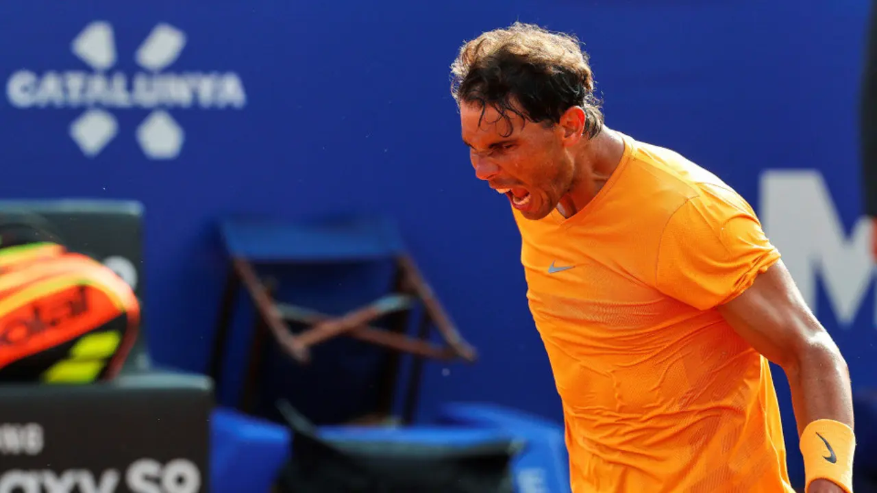 Rafa Nadal, en Barcelona. ALEJANDRO GARCÍA (EFE)