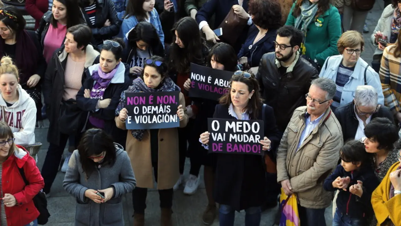 Concentración en Lugo contra la sentencia de La Manada. SEBAS SENANDE