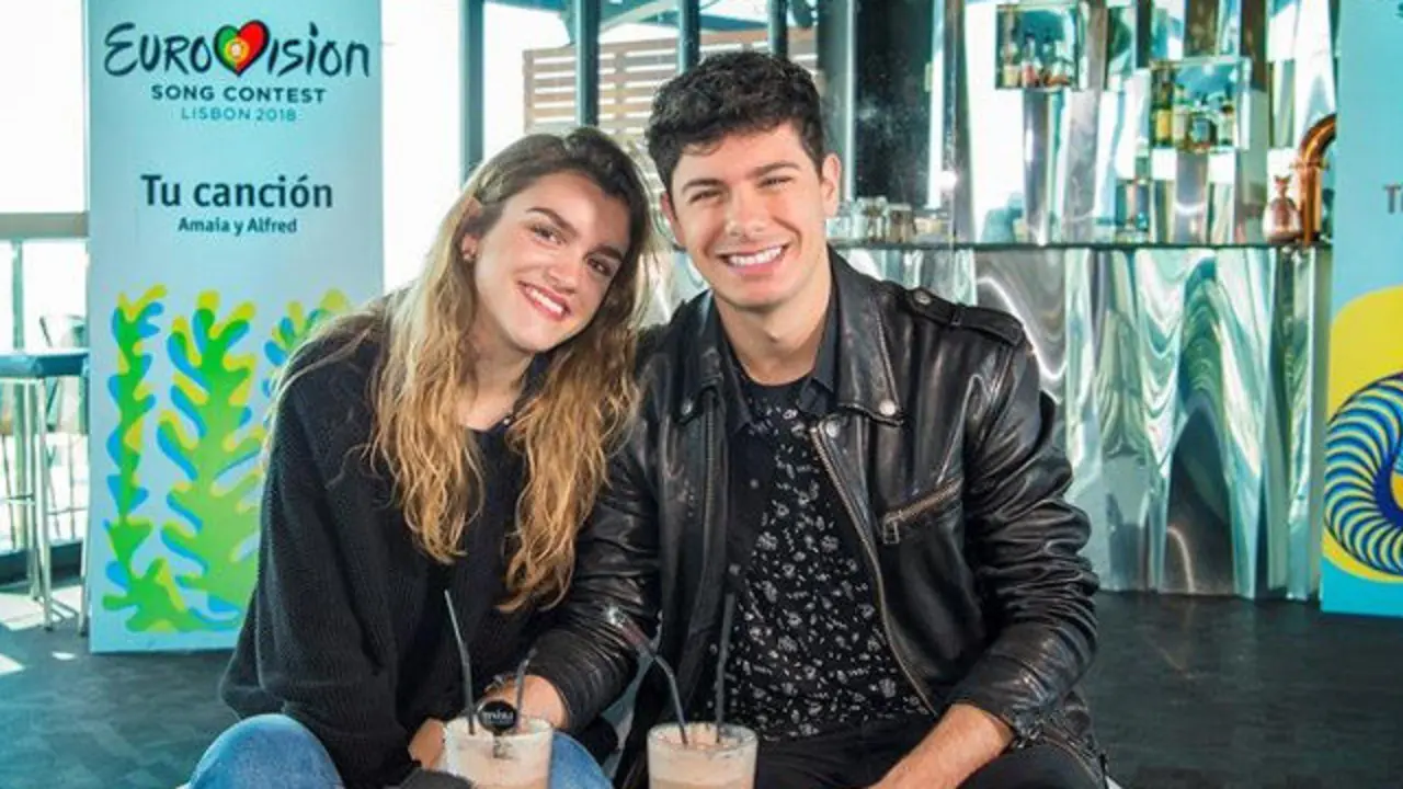 Amaia y Alfred, este jueves en Lisboa. RTVE