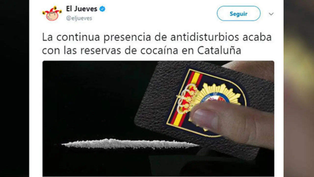 Tuit publicado por El Jueves