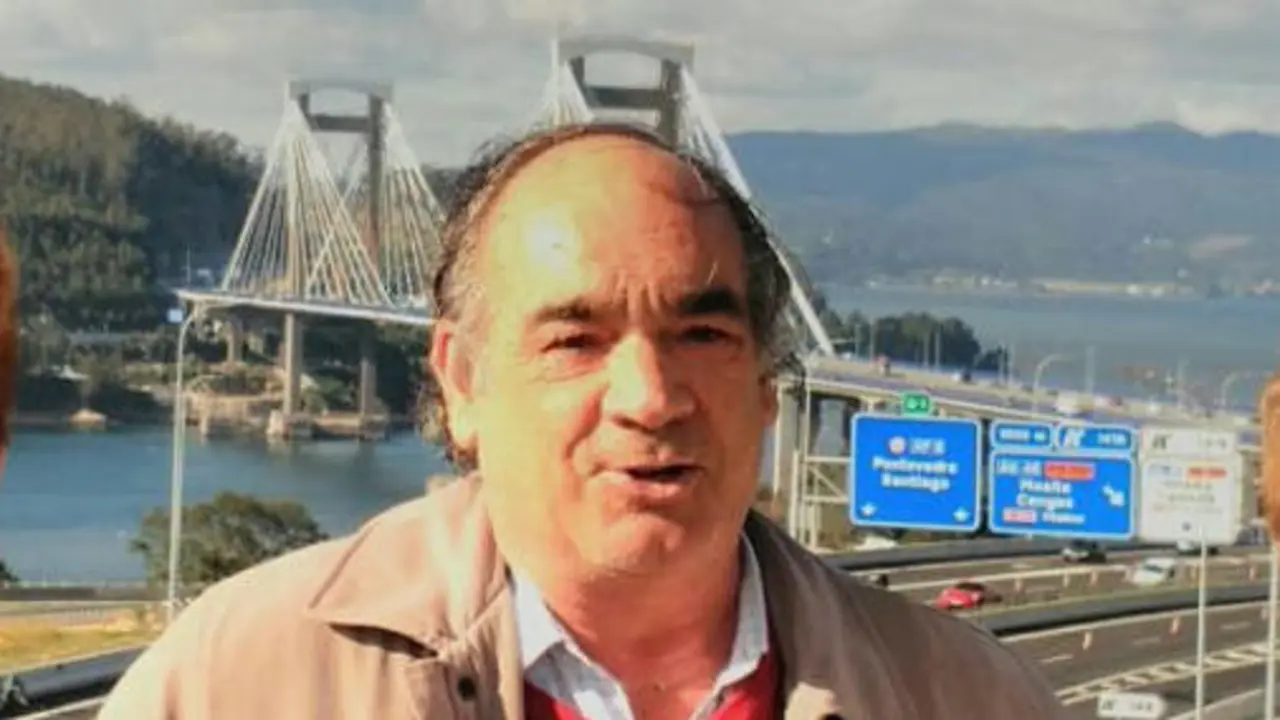 Ángel Martíns, a escasos metros del peaje en el que se negó a pagar. EP