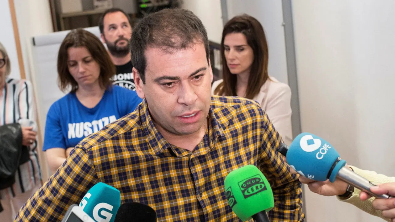 Julio Bouza, presidente del comité de huelga de los sindicatos de Justicia. BRAIS LORENZO (EFE)