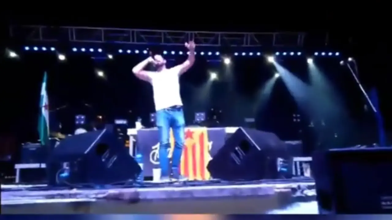 Captura do vídeo de Vimeo no Valtonyc insta "a matar a un puto garda civil". 