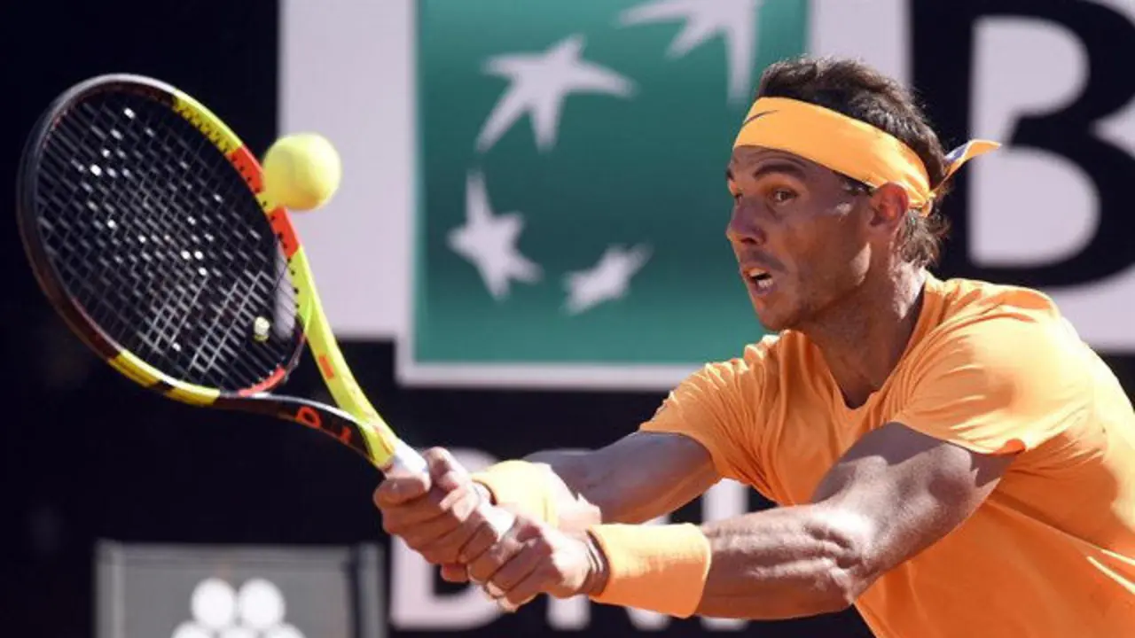 Nadal, este sábado en Roma. CLAUDIO ONORATI (EFE)