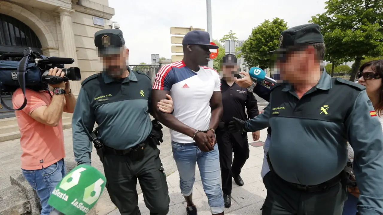 Ibrahima Ndiaye en el tercer día de juicio. XESÚS PONTE