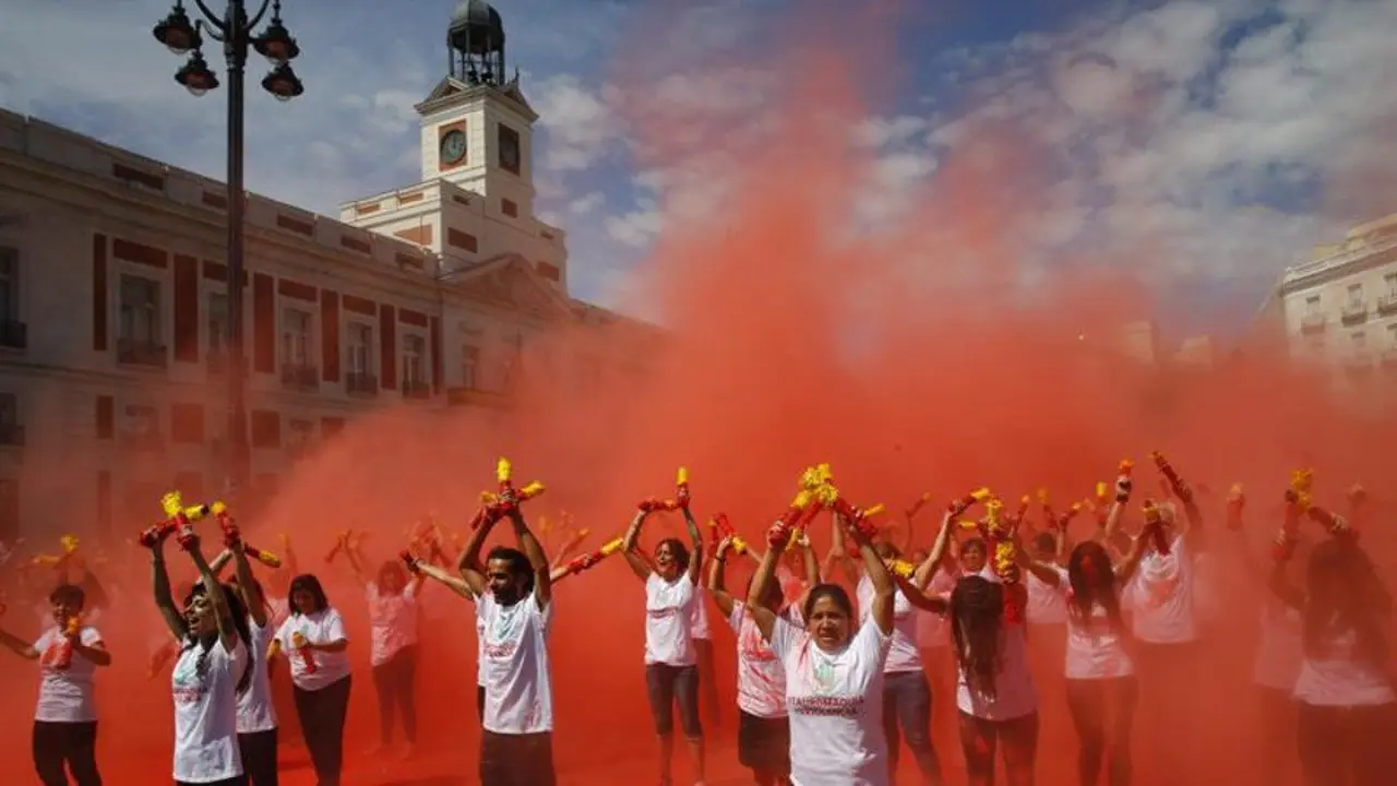 Concentración en Sol para pedir el fin de la tauromaquia. EFE/J.P.GANDUL