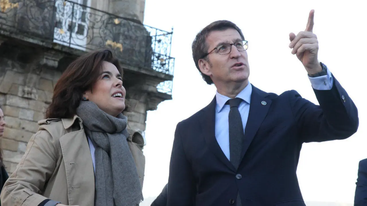 Soraya Sáenz de Santamaría y Alberto Núñez Feijóo. PEPE FERRÍN