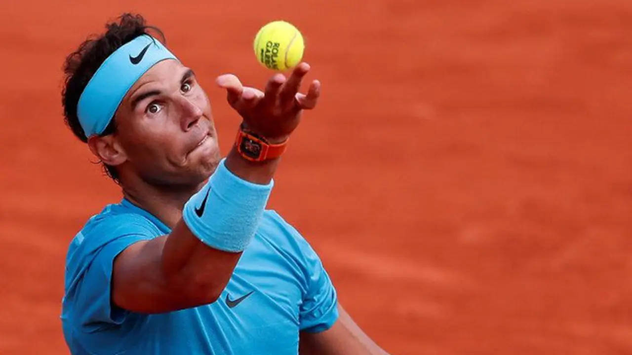 Rafael Nadal, este sábado. IAN LANGSDON (EFE)