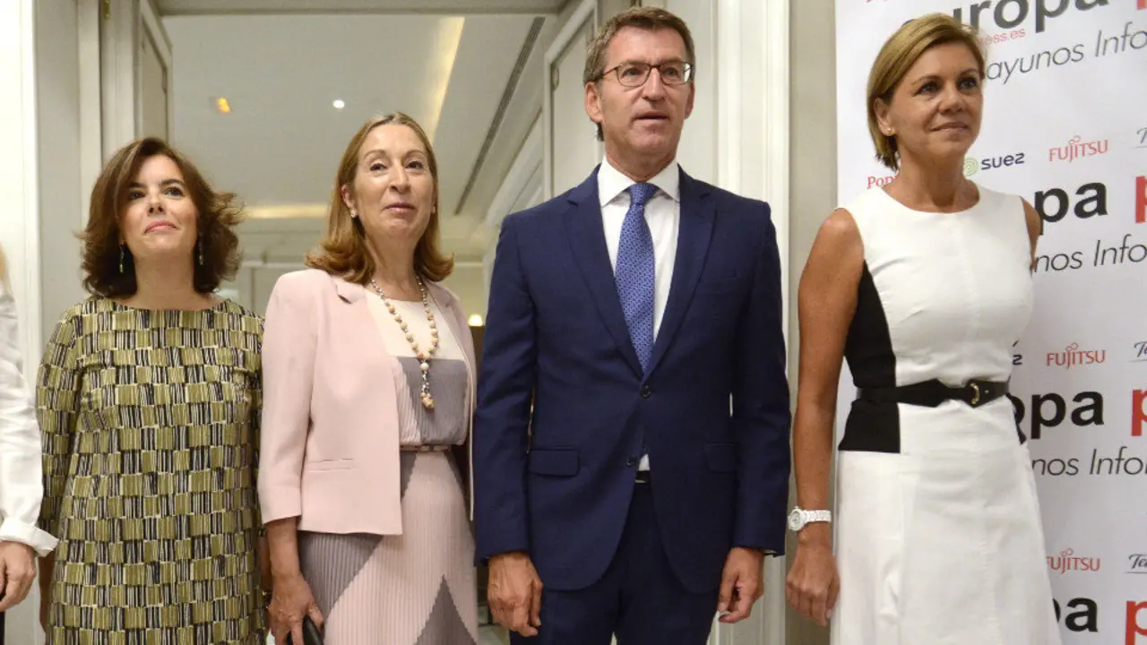 Sáenz de Santamaría, Pastor, Feijóo y Cospedal. EFE