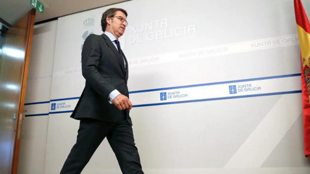 Alberto Núñez Feijóo, tras la reunión del Consello da Xunta. LAVANDEIRA JR
