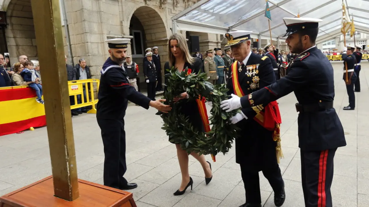 Reciente jura de bandera en la Praza Maior de Lugo. XESÚS PONTE