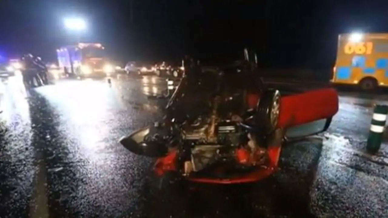 Accidente en Tui. TVG