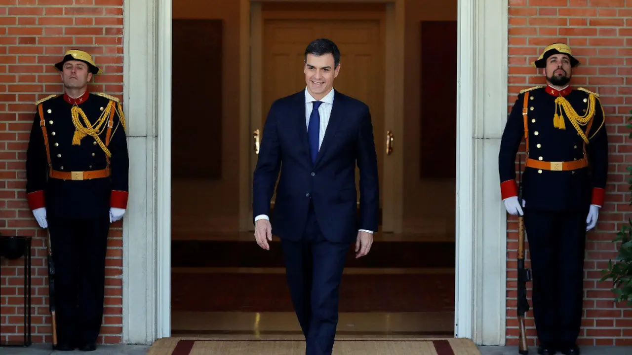 Pedro Sánchez, en el Palacio de la Moncloa. JUAN CARLOS HIDALGO (EFE)