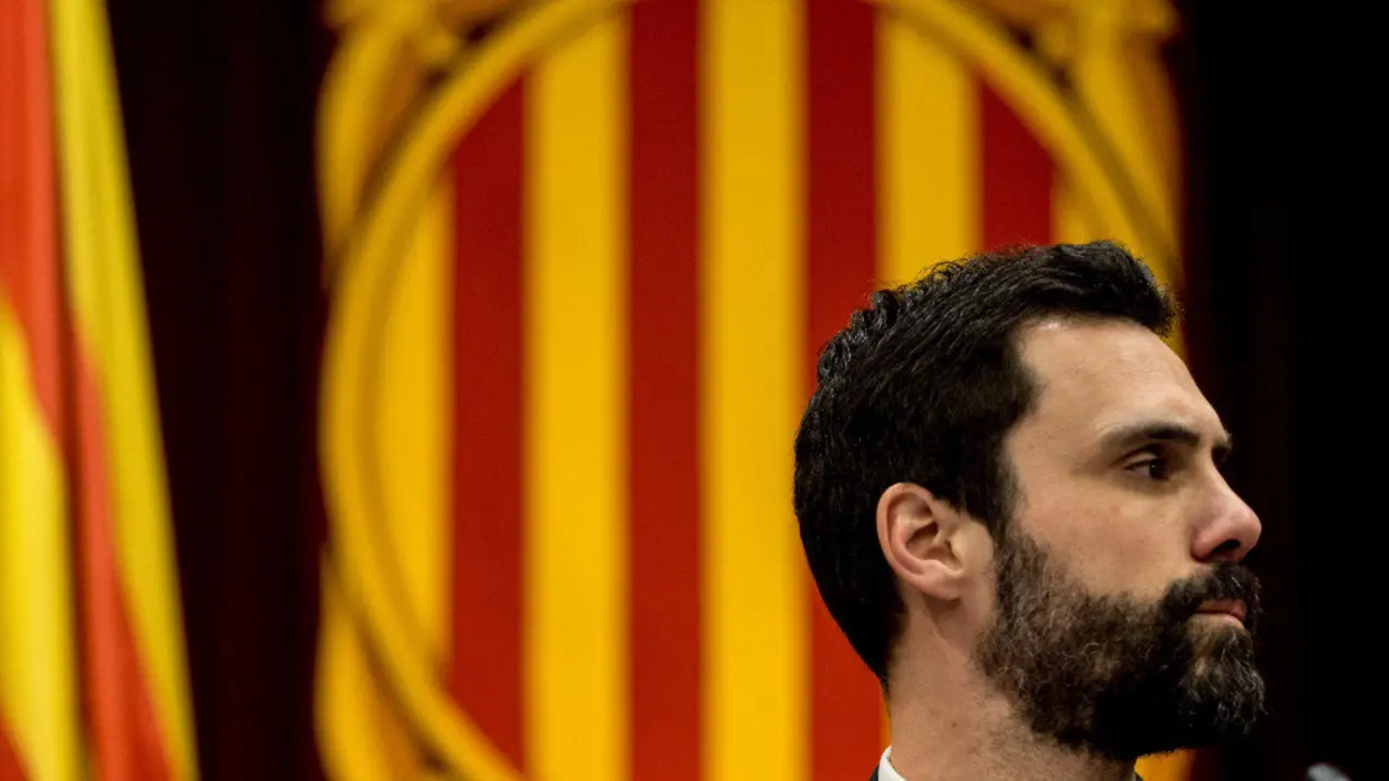 Roger Torrent, durante un pleno en el Parlament. QUIQUE GARCÍA (EFE)