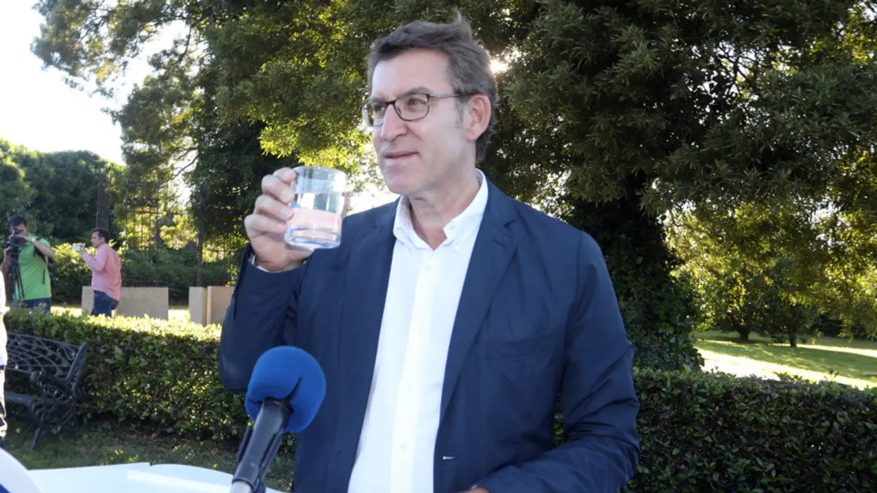 Alberto Núñez Feijóo na súa comparecencia do pasado luns. PEPE FERRÍN (AGN)