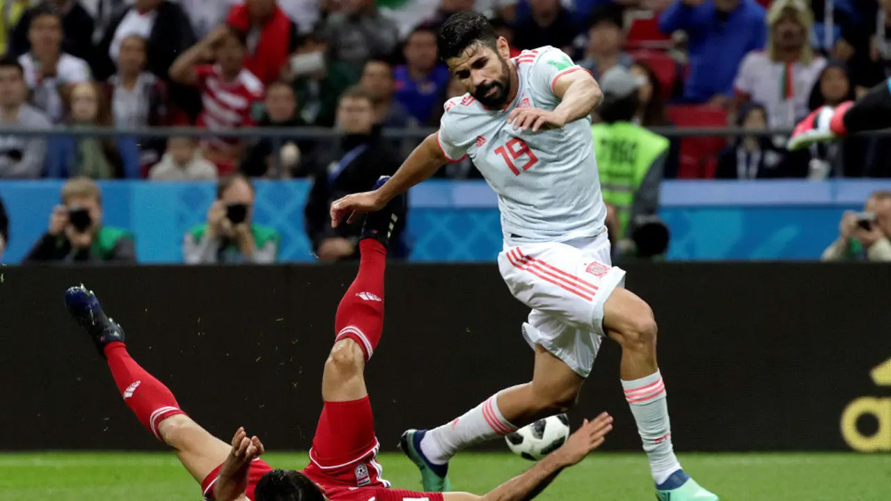 Diego Costa, ante Irán. JULIO MUÑOZ