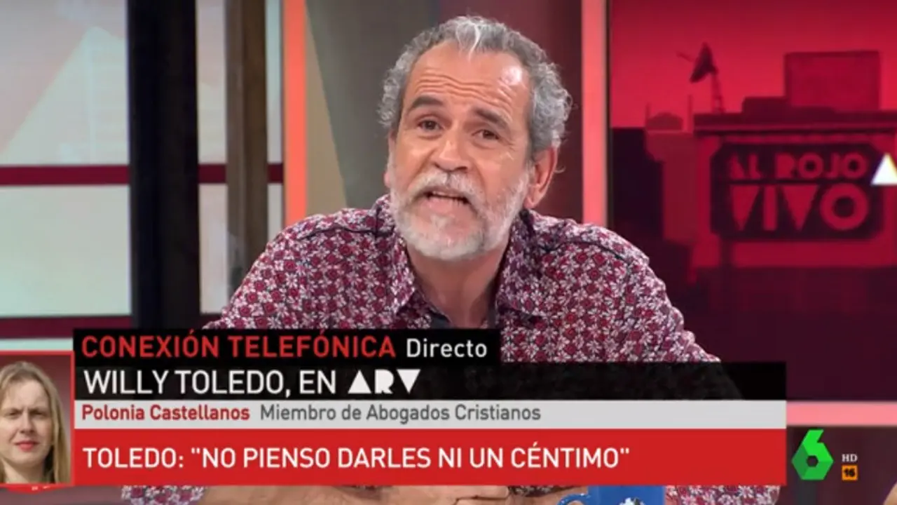 Willy Toledo, en 'Al rojo vivo'. LASEXTA