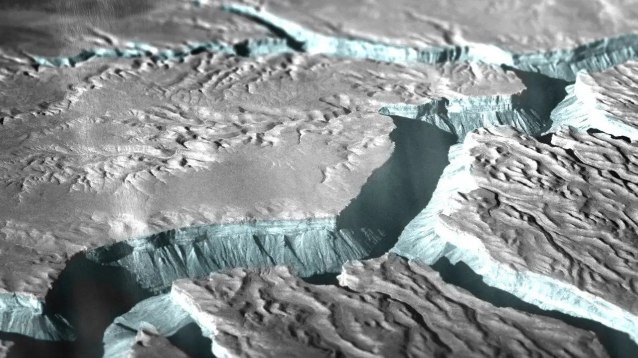 Superficie de la luna Encédalo, que orbita Saturno. EP