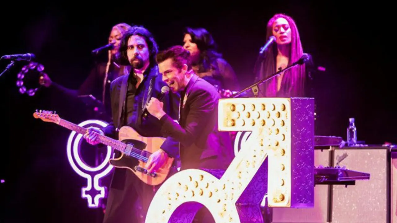 The Killers, este jueves en Santiago. ÓSCAR CORRAL (EFE)