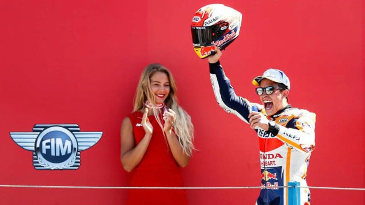 Marc Márquez celebra el triunfo. EFE
