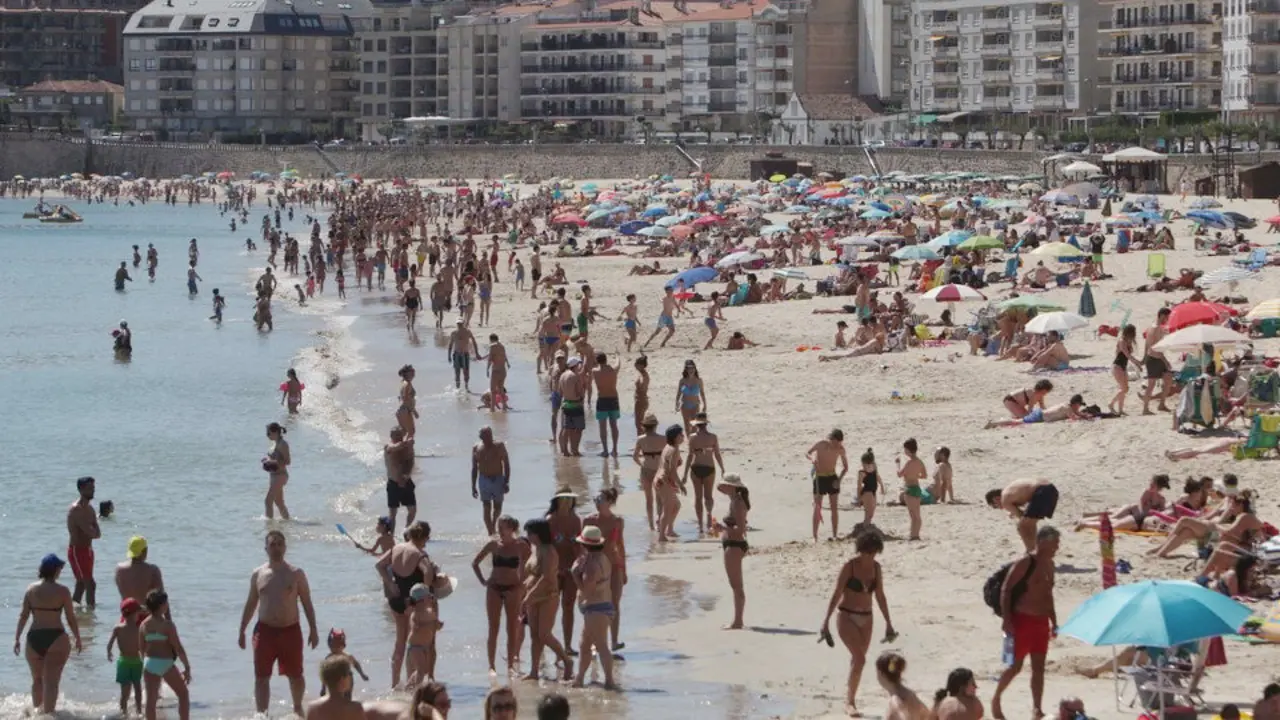La playa de Silgar, en Sanxenxo. DAVID FREIRE