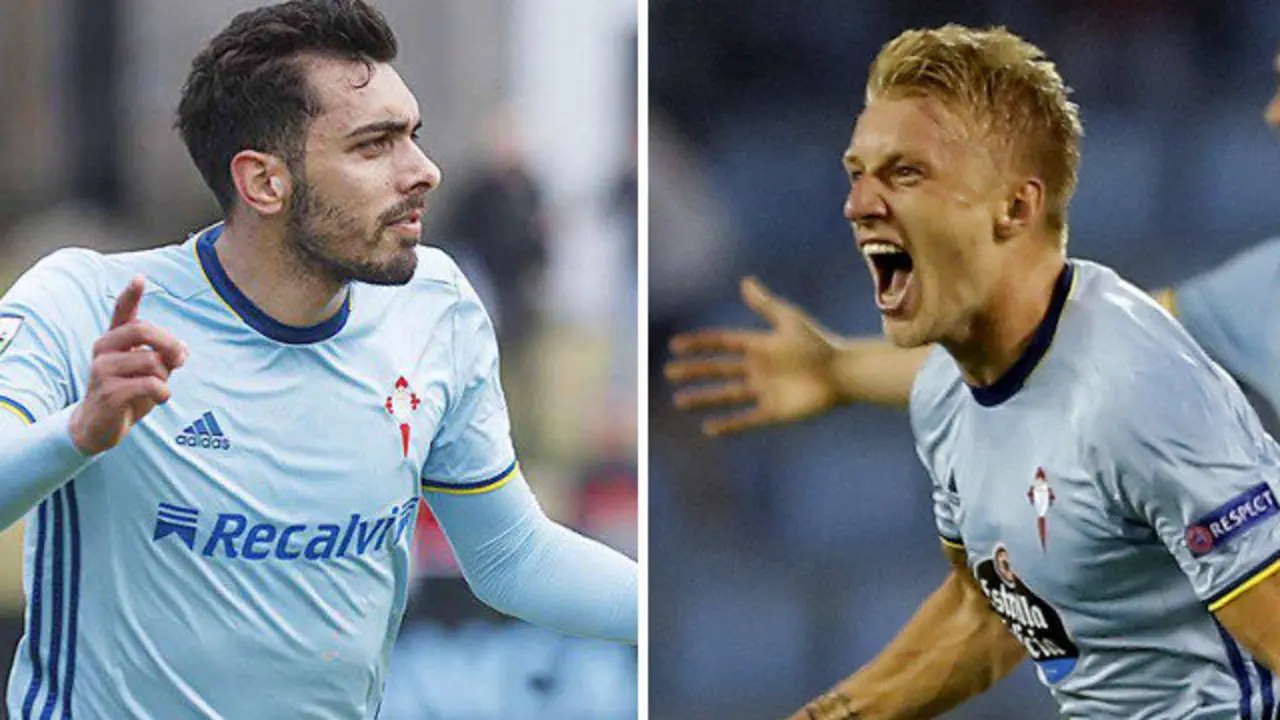 Borja Iglesias y Daniel Wass. AEP