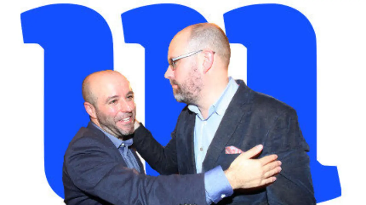 Villares e Noriega sobre o logo de En Marea