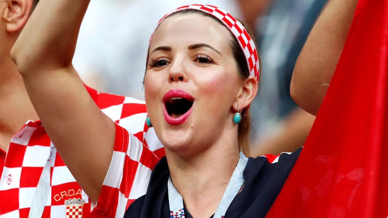 Una aficionada croata. EFE